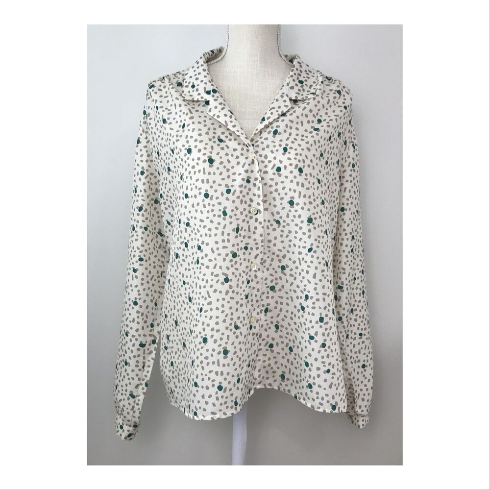 Vintage Cape Cod Match Mates Womens Blouse 20 Abstract Artsy Disco 70s Camp USA